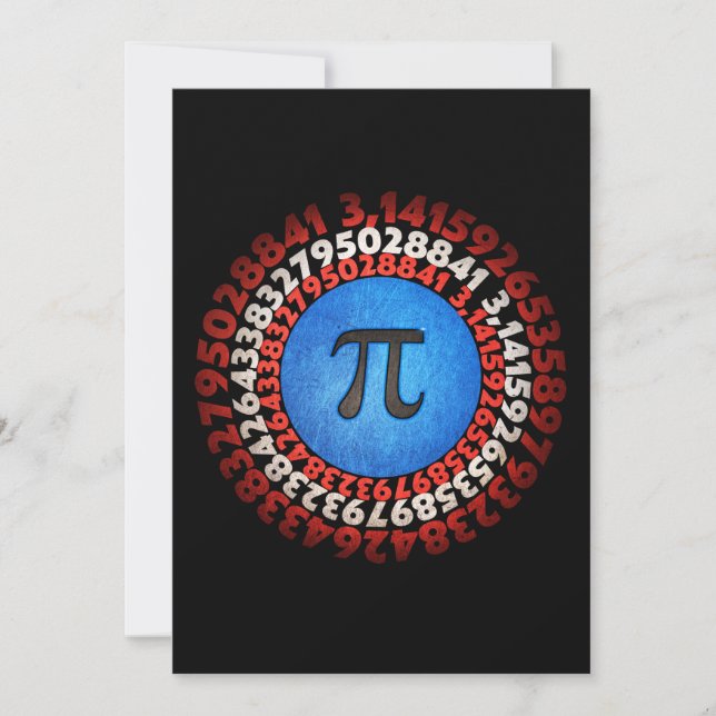 Invitation Capitaine Pi Superhero Shield Nerdy Math Pi Day    (Devant)