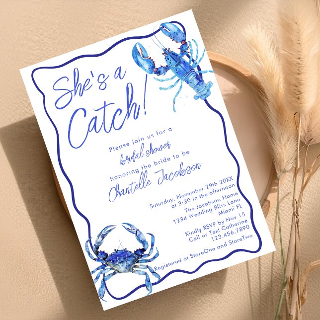 Invitation Capricieuse Elle est un Poisson Bleu de la Côte Ma (Créateur téléchargé)