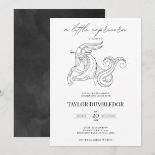 Invitation Capricorne Zodiac Star Sign Astrology Baby shower