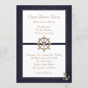 Invitation Captains Wheel