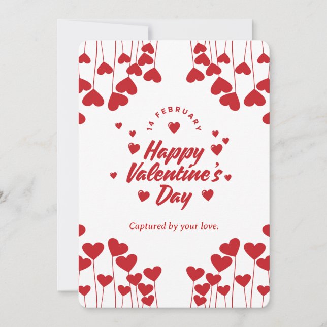Invitation "Captivé par votre amour" – Saint-Valentin moderne (Devant)