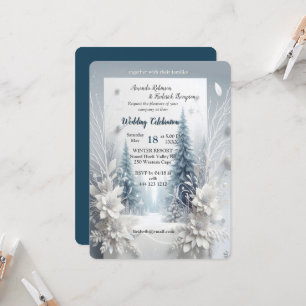 Invitation Capturer Art Hiver Scène & Cristaux de neige et de