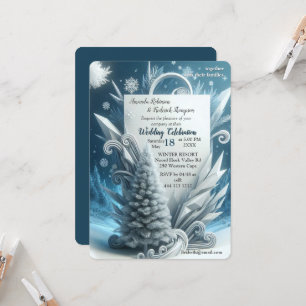 Invitation Capturer Art Hiver Scène & Cristaux de neige et de