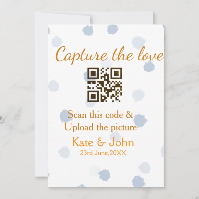 Invitation Capturer l'amour ajouter scan QR télécharger image (Devant)