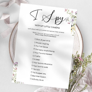 Invitation Capturez l'amour Jeu de mariage I Spy