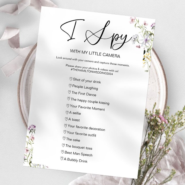 Invitation Capturez l'amour Jeu de mariage I Spy (Créateur téléchargé)