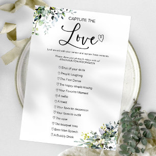 Invitation Capturez l'amour Jeu de mariage I Spy