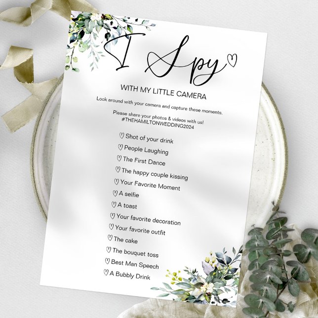 Invitation Capturez l'amour Jeu de mariage I Spy (Créateur téléchargé)