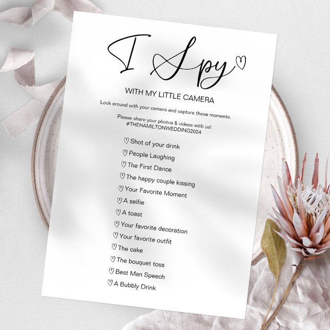 Invitation Capturez l'amour Jeu de mariage I Spy (Créateur téléchargé)