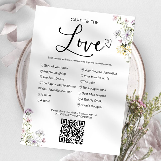 Invitation Capturez l'amour Jeu de mariage I Spy avec QR (Créateur téléchargé)
