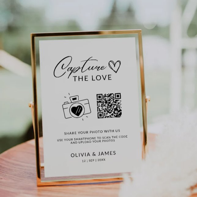 Invitation Capturez Le Symbole Love Qr Code, Minimaliste (Capture The Love Qr Code Sign, Minimalist Invitation)