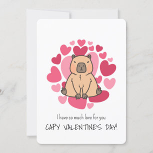 Invitation Capybara a tant d'amour pour la Saint Valentin Cap