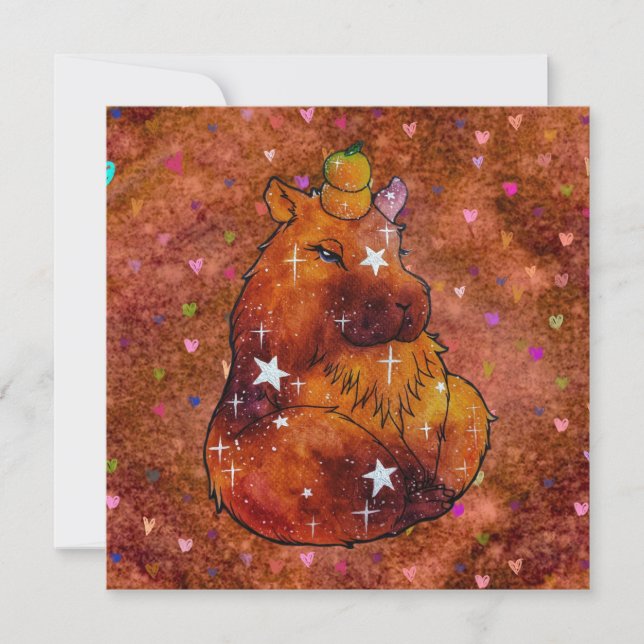 Invitation Capybara nommé Dream (Devant)