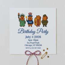 Capybara Patriotique Vintage 4 Juillet USA Cool
