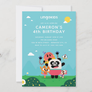 Invitation Caractères Lingokids Anniversaire