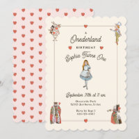 Caractères vintages Alice dans l'Onederland Annive