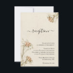 Invitation Card de l'encadrage de l'édelweiss Floral<br><div class="desc">Based of a Vintage Botanical Print these flowers have the look of water color with some paint splatter on an antique paper background. The reception enclosure card design has a timeless traditional style with a conteste contemporain. This invitation features beautifully arranged Edelweiss flowers representing devotion and deep love. Le Beautiful...</div>
