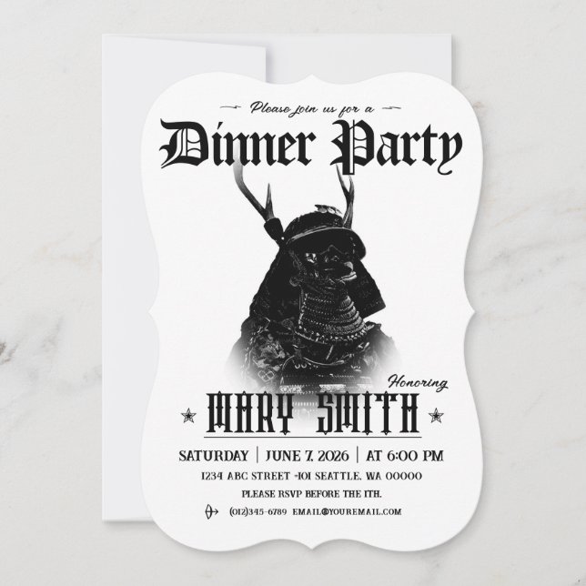 Invitation Card_Western Style (Samurai) (Devant)