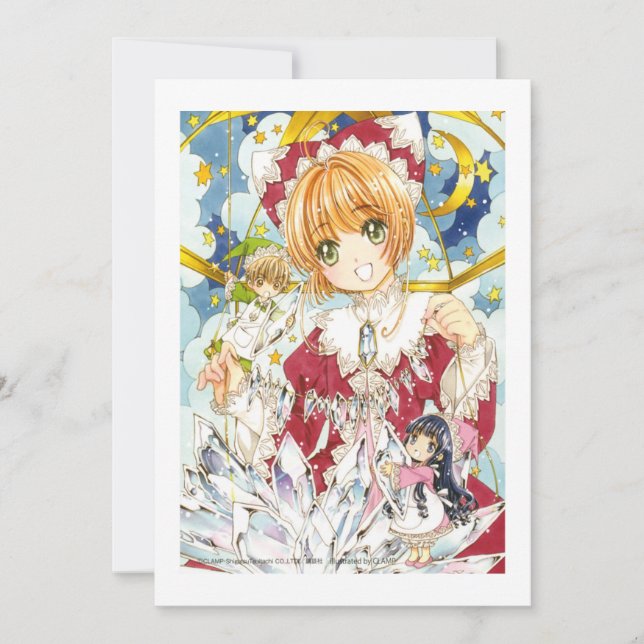 Invitation Cardcaptor Sakura Sakura Kinomoto, Tomoyo et Syao (Devant)