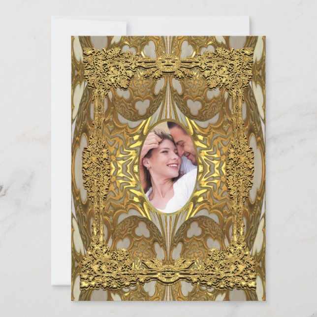 Invitation Cardellastine 5,5 x 7,5" mariage de photo (Devant)