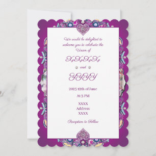 Invitation Cardinal Red Rosace