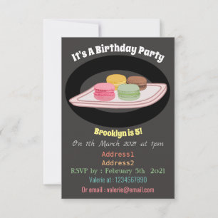 Invitation Caricature de Macaron