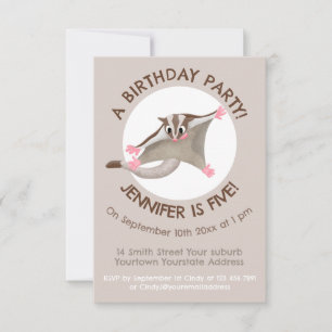 Invitation Caricature de planeur de sucre joyeux