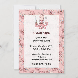 Invitation Caricature du chef calmar
