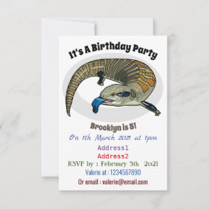 Invitation Caricature en bleu