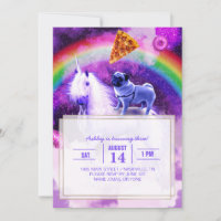 Carlin arc-en-ciel dans l'espace chevauchant une l