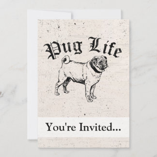 Invitation Carlin Life Funny Dog Gangster