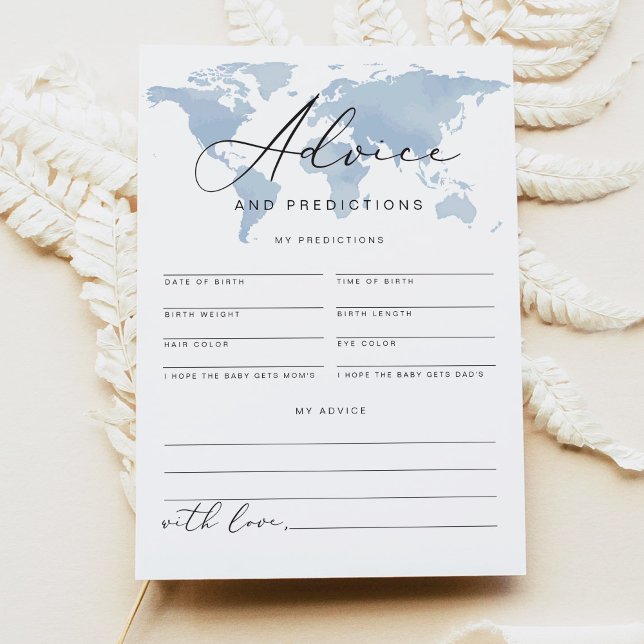 Invitation CARMEN Adventure Baby Advice and Predictions Card (Créateur téléchargé)