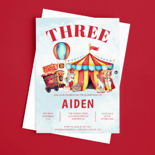 Invitation Carnaval Cirque Festival Enfant 3e Anniversaire