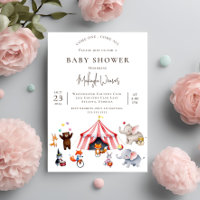 Carnaval de Cirque vintage Baby shower animal mign