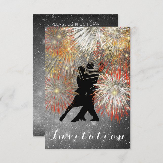 Invitation Carnaval de danse de bal Tango Fête (Devant / Derrière)