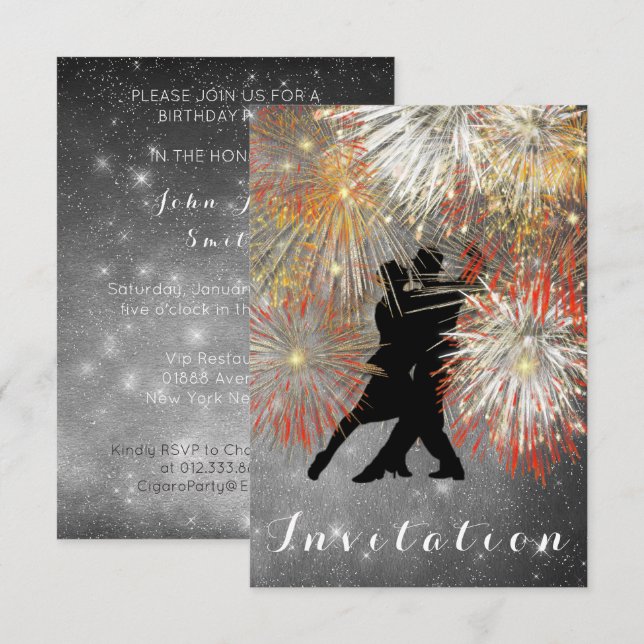 Invitation Carnaval de danse de bal Tango Party (Devant / Derrière)