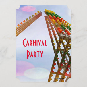 Invitation Carnaval de Sizzler coloré Theme Party