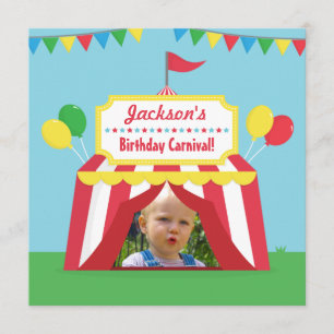 Invitation Carnaval Thème Anniversaire de enfant Party Photo