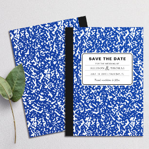 Invitation Carnet Bleu Professeur Funny Enregistrer La Date M