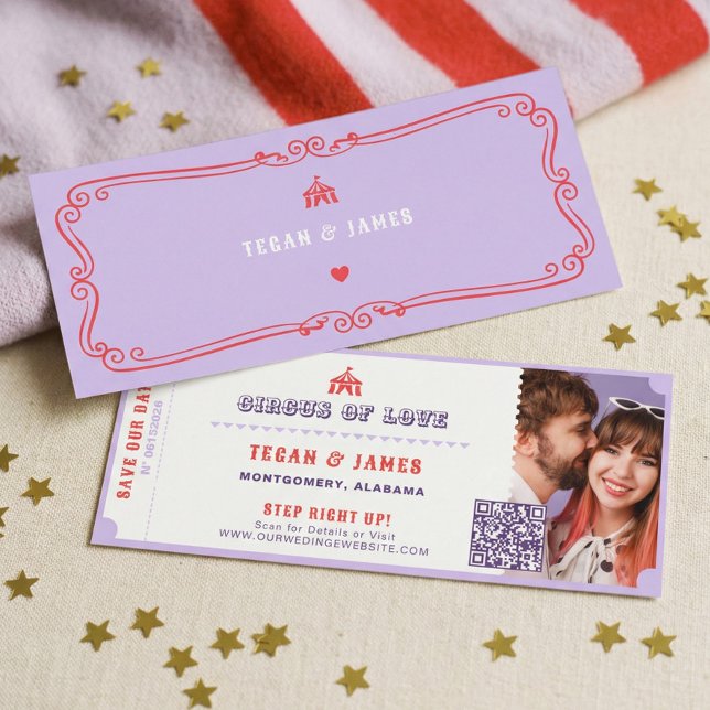 Invitation Carnival Circus Amusement Park Save The Date Photo (Carnival Circus Amusement Park Save The Date Photo Invitation)