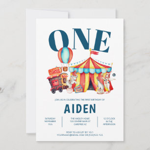 Invitation Carnival Cirque Big Top 1 premier anniversaire