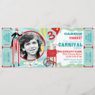 Invitation Carnival Stimuler Walker et Cotton Candy Anniversa