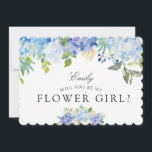 Invitation Carolina | Serez-vous ma Flower Girl ?<br><div class="desc">Une carte d'invitation à thème floral bleu clair qui pose la question spécifique. Seras-tu ma fille aux fleurs ? Cet article est une pièce unique de la grande collection de mariages Carolina Bloom. Visitez la collection ou le magasin de la jungle de couleurs pour voir d'autres articles correspondants. Tous les...</div>