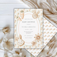 Carottes de Lapin Vert Orange Baby Shower