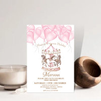 Carousel rose Cute Unicorn 1ère fête Anniversaire 