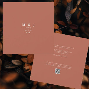 Invitation Carré de cannelle moderne élégant et simple Mariag