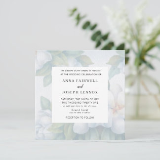 Invitation Carré de verdure Aquarelle Mariage botanique