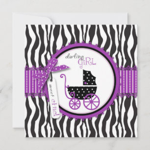 Invitation Carré d'invitation à la violette de Boutique Chic