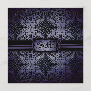 Invitation Carré d'invitation à un mariage crépusculaire