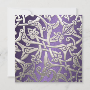 Invitation Carré d'invitation Silver Celtic Motif